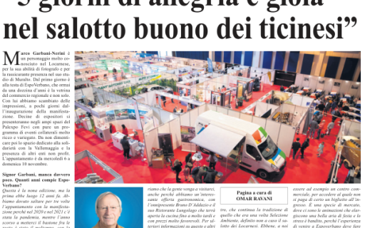 Rassegna stampa EspoVerbano: Il Mattino 3 novembre 2024