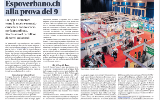 Rassegna stampa EspoVerbano: LaRegione 6 novembre 2024