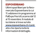 Rassegna stampa EspoVerbano: Cdt 9 settembre
