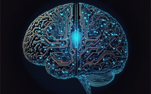 Illustrazione di un cervello digitale fatto di circuiti, simbolo dell'intelligenza artificiale